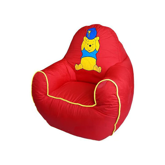 Pooh Red Motif Kids Bean Bag Sofa