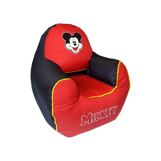 Mickie Motif Red & Black Kids Bean Bag Sofa