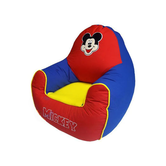 Mickie Motif Red & Blue Kids Bean Bag Sofa