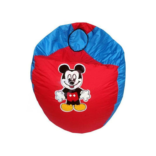 Mickey Motif Kids Bean Bag Red & Blue