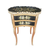 Black Gold Accent Table