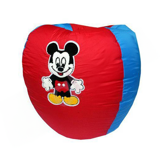 Mickey Motif Kids Bean Bag Red & Blue