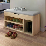 Asymmetric Shoe Storage Bench