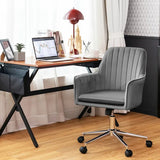 Melba Velvet Task Chair - Grey