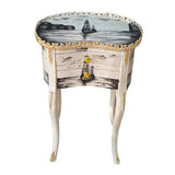 White Ocean Accent Table