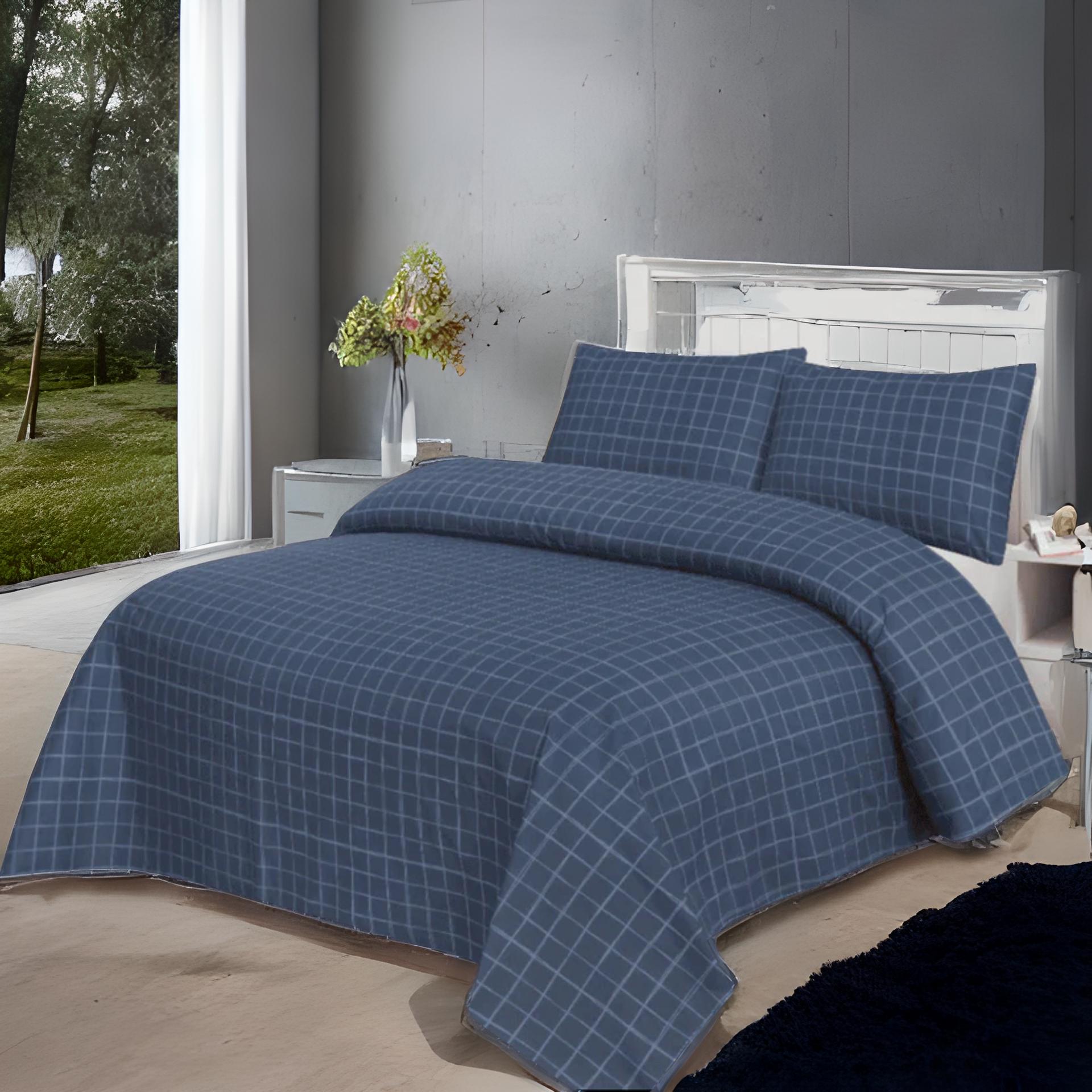 Bamboo Check Bed Sheet