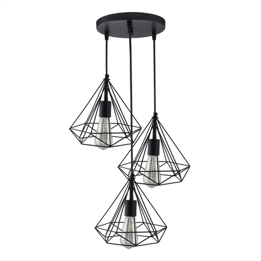 Lakeland 3 in 1 Diamond Cage Pendant Light