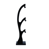 Harp and Finial Wooden Floor Lamp