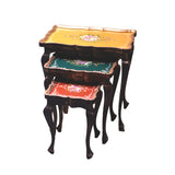 3 Colors Corner Design Nesting Tables