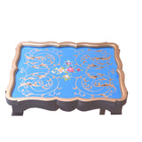 Blue Colors Corner Design Nesting Tables