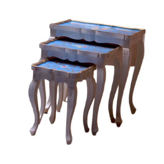 Blue Colors Corner Design Nesting Tables