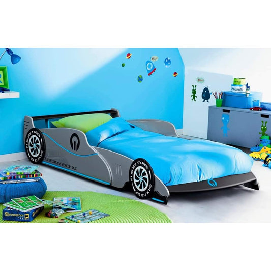 Super Silver Sports Car Single Bed