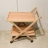 Wooden Foldable Table With Extra Tray