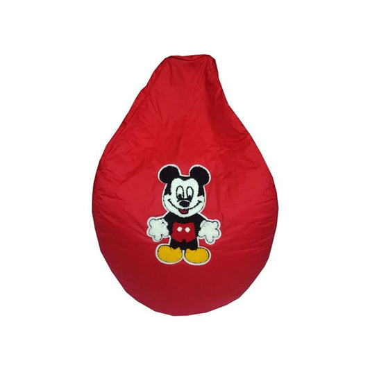 Mickey Motif Kids Bean Bag Red