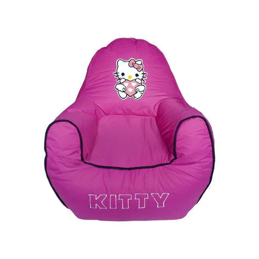 Kitty Motif Kids Bean Bag Sofa
