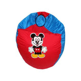 Mickey Motif Kids Bean Bag Red & Blue