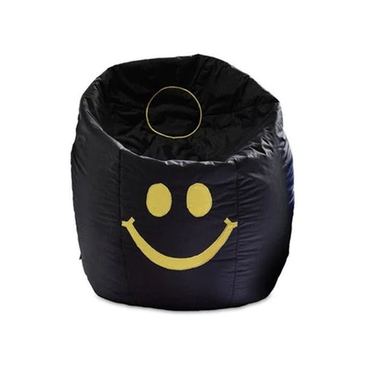 Happy Smiley Black Beanbag