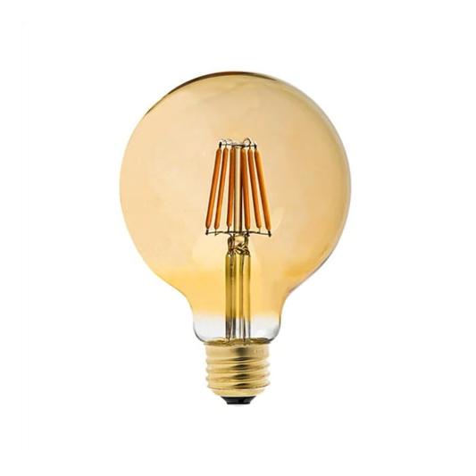 Rotini 6W Filament Vintage Bulb | Round Shape | G 95 Model | E27 Holder
