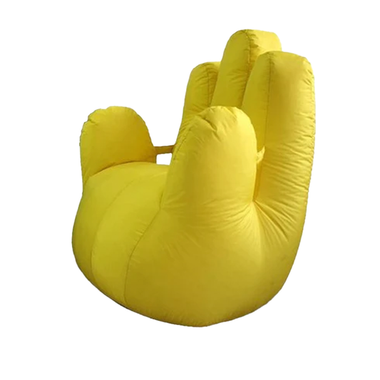Hand Shaped Bean Bag - Yellow