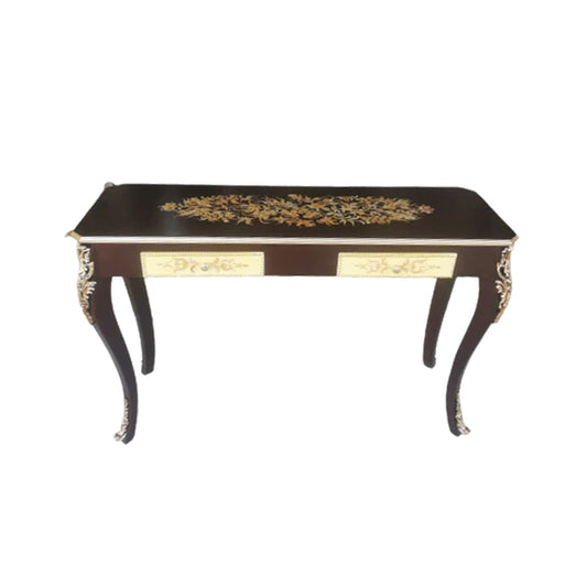 Golden Black Console Table