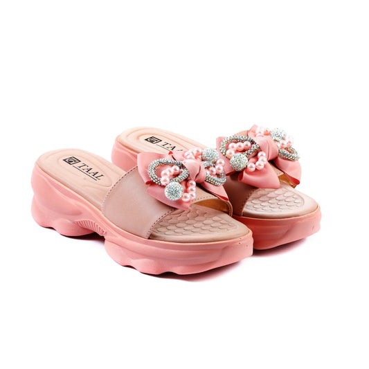 Wuhan Pink women wedge slippers
