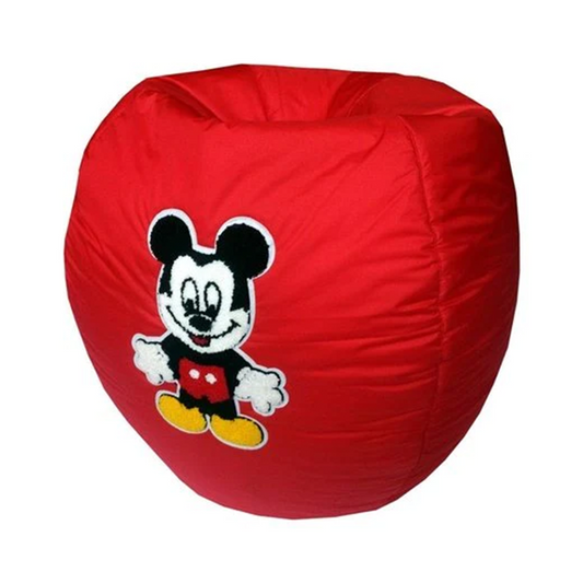 Mickey Motif Kids Bean Bag Red