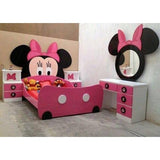 Mickey Mouse Single Bed With Side Table & Dressing