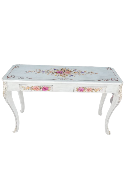 White Flowers Console